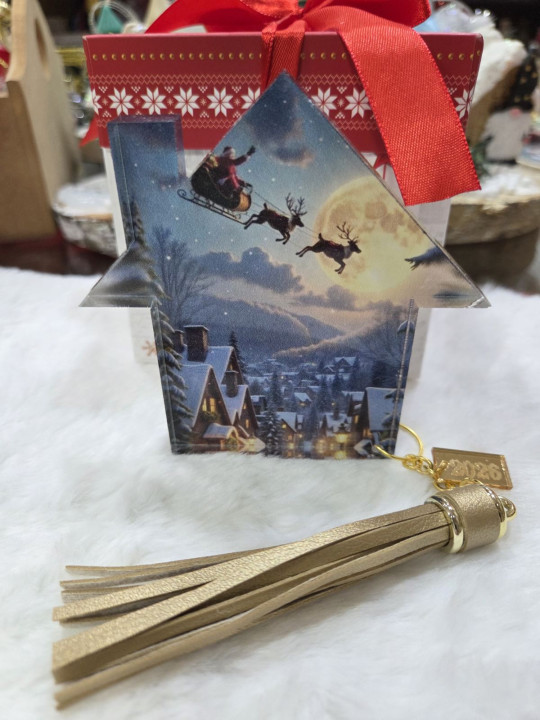  Γούρι Σπιτάκι plexiglass με Έγχρωμη ψηφιακή Εκτύπωση XMAS2622