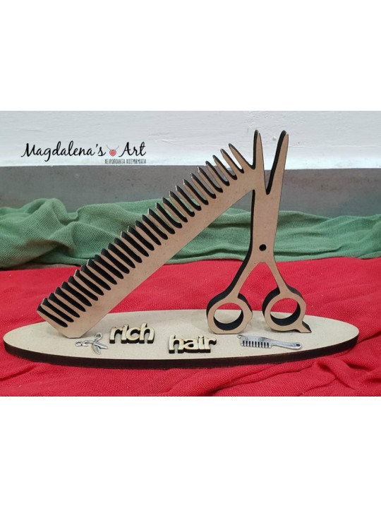 Διακοσμητικό χτένα και ψαλίδι  Barbers Hairstylist01