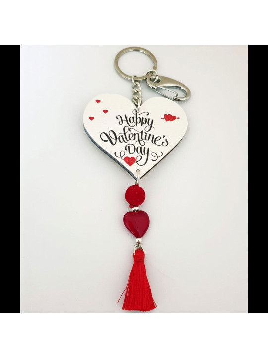 Μπρελόκ ξύλινη καρδιά Bday185