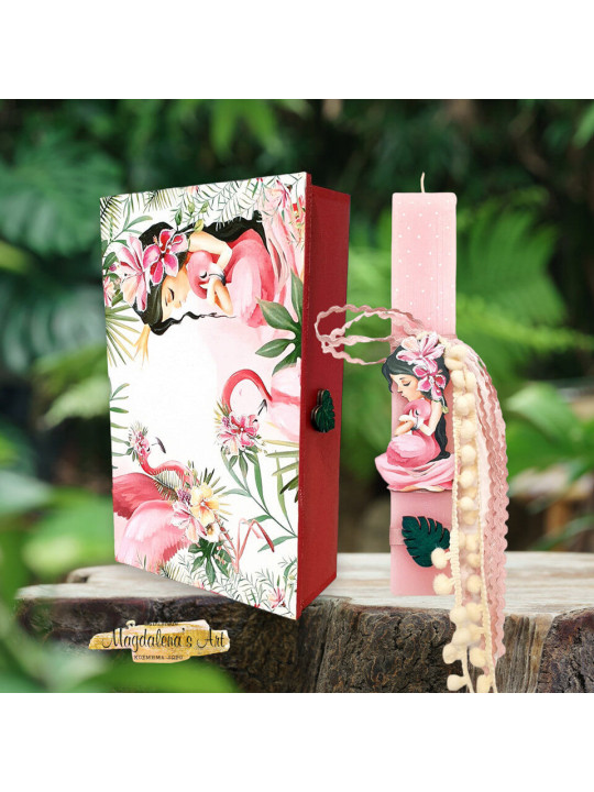 Set pink flamingo LM2342