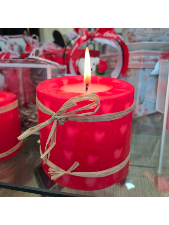 Χειροποίητο Κερί Αγάπης με Μπρελόκ «Σ’ αγαπώ»  BDAY2606