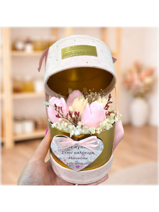 Bouquet Candle Box – Μπουκέτο Κεριών Σόγιας σε Luxury Κουτί CBOX2601