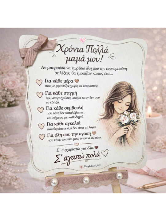 Χειροποίητο καδράκι για τη μαμά με συγκινητικό μήνυμα MOM2601