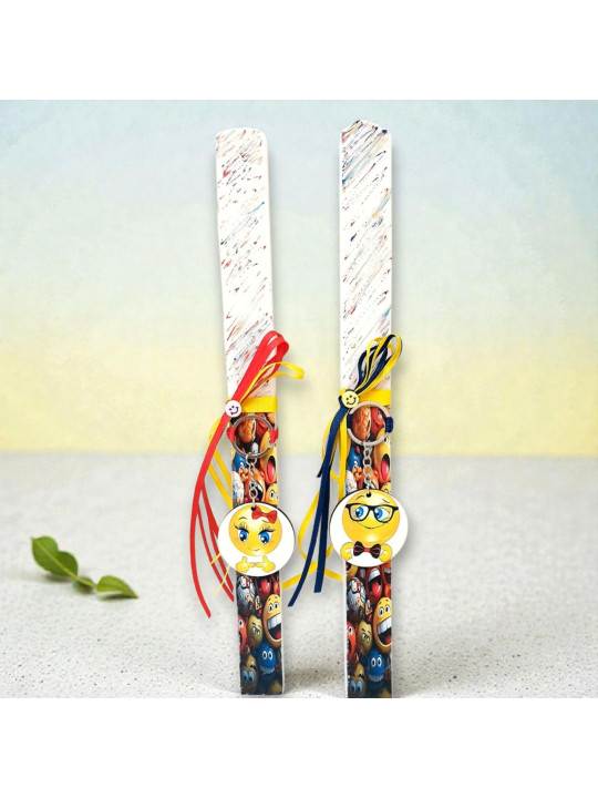 Λαμπάδες για ζευγαρί με μπρελόκ LM2606