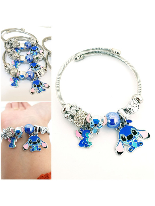 Βραχιόλι ατσάλι με charms Στιτς  (Stitch ) SS2501