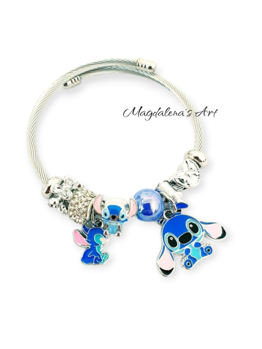 Βραχιόλι ατσάλι με charms Στιτς  (Stitch ) SS2501