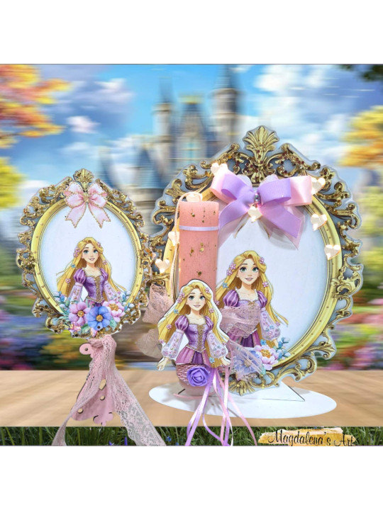 Σετ Πασχαλινή Λαμπάδα Πριγκίπισσα Ραπουνζέλ με Φωτιζόμενο Μπουντουάρ και Αληθινό Καθρέφτη. LM2610
