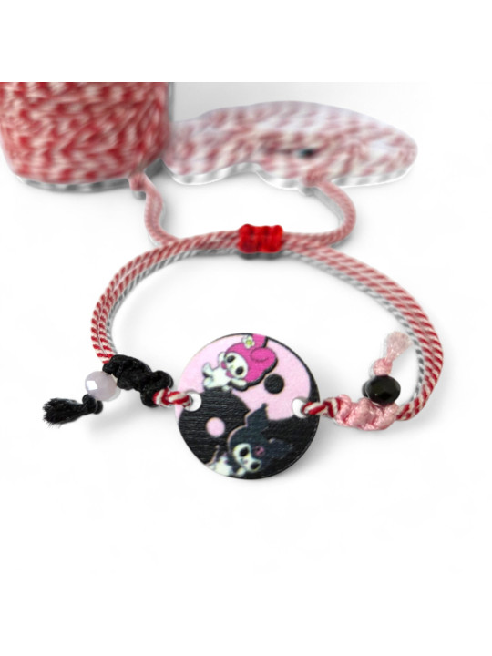 Βραχιόλι Μάρτης kuromi plexiglass MRT2603